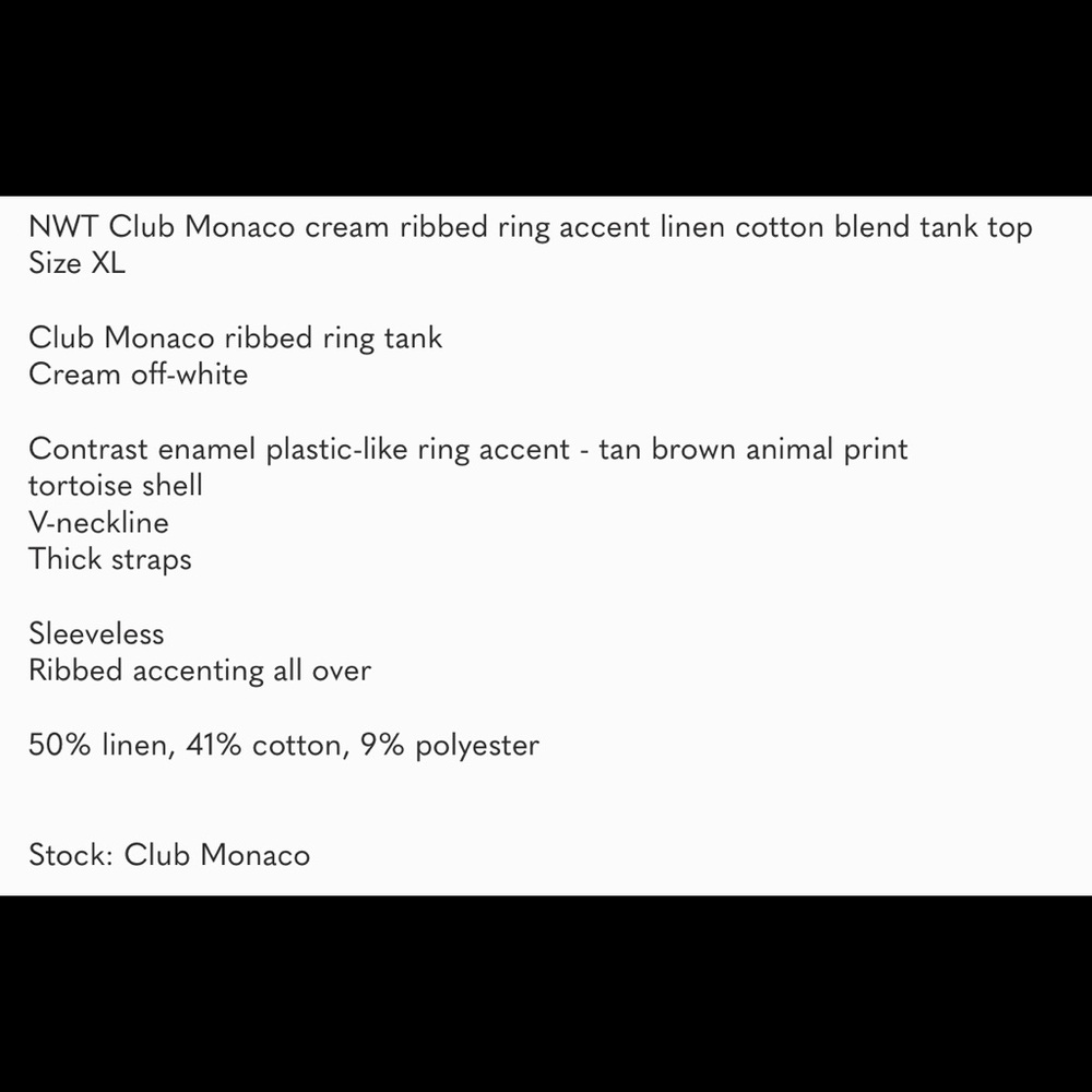 Club Monaco Ribbed Knit Ring Tank-top - Picture 5 of 6